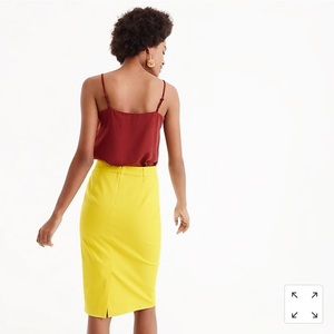 No. 2 pencil skirt in two-way stretch cotton